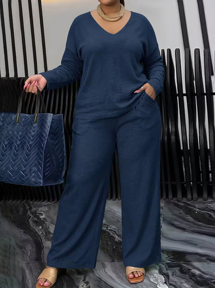 Conjunto Coordinado de Algodón con Escote en V Natalie