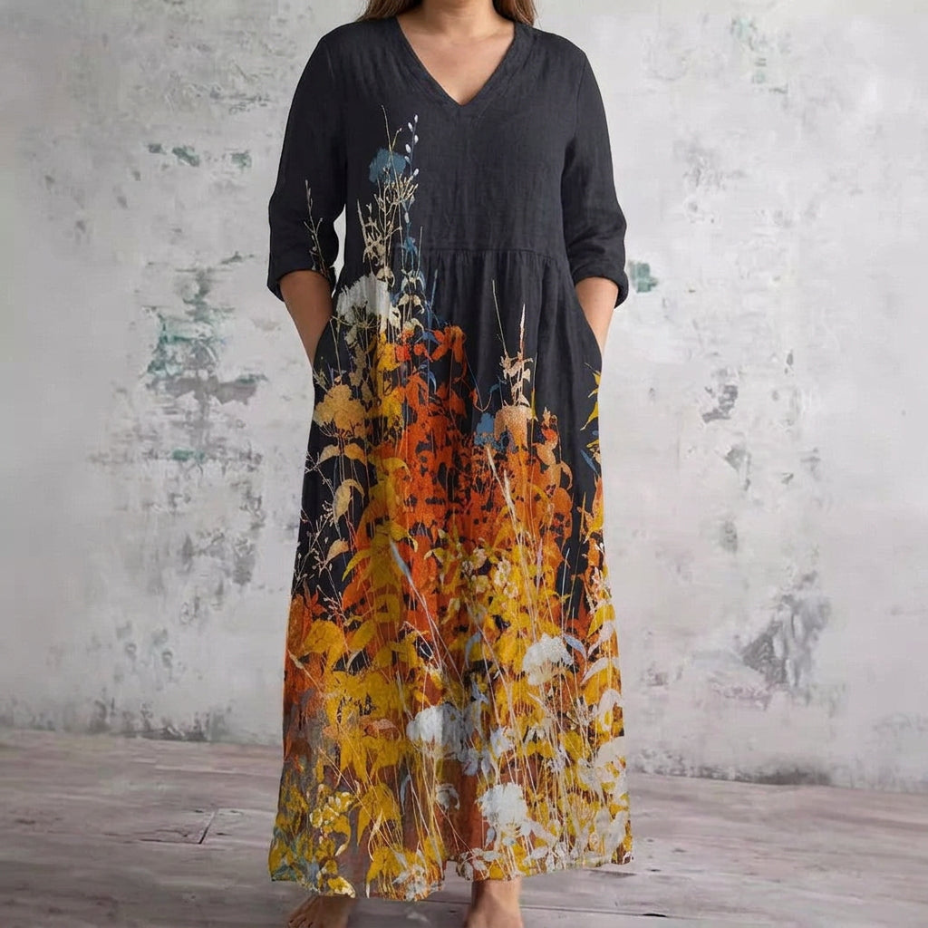 Vestido Largo Pradera de Otoño Elaria