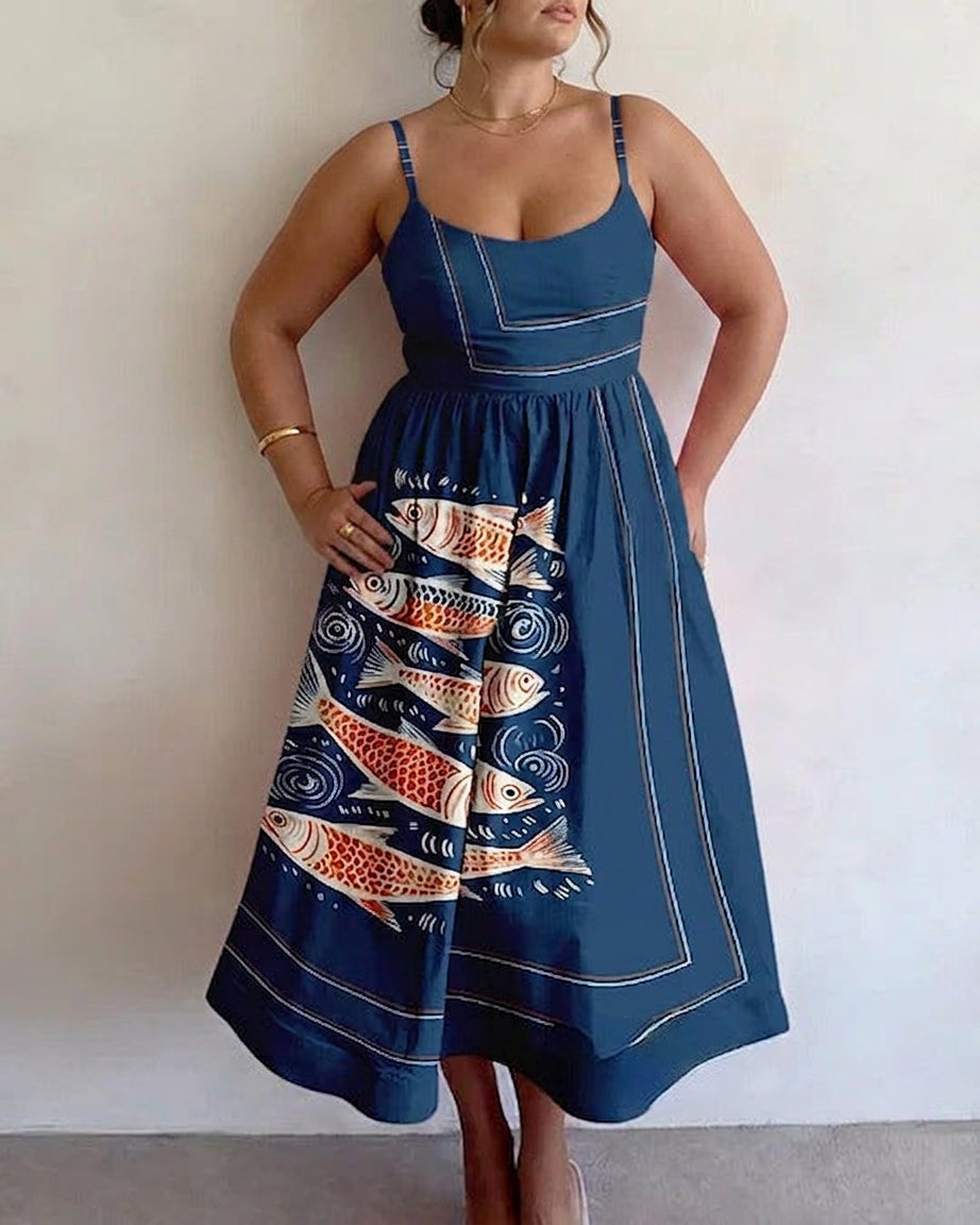 Tinsley | Vestido Midi Marea del Océano