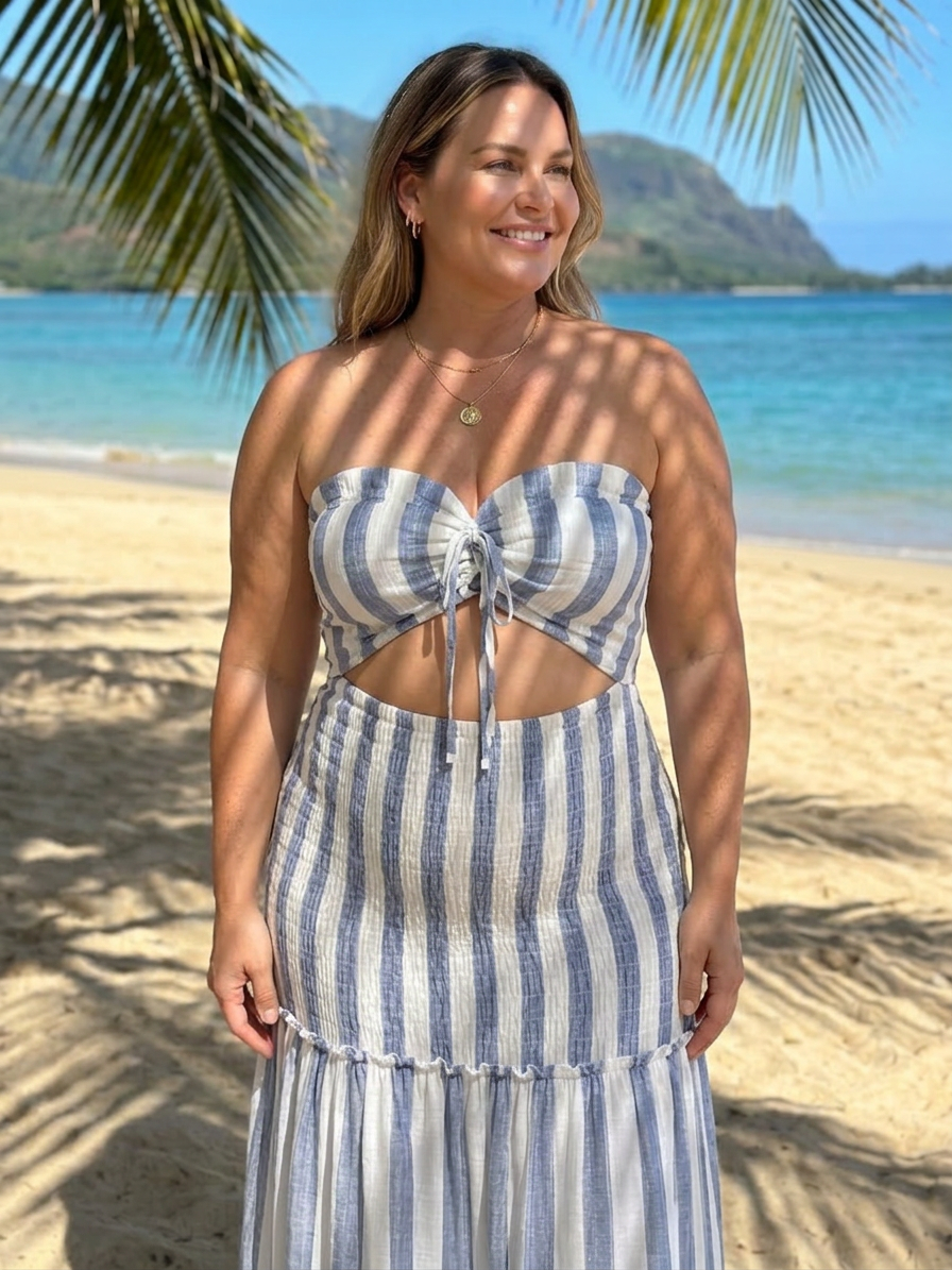 Vestido Midi de Rayas Azaria