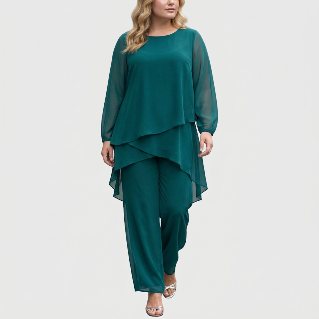 Linda | Conjunto con Pantalón Palazzo Drapeado