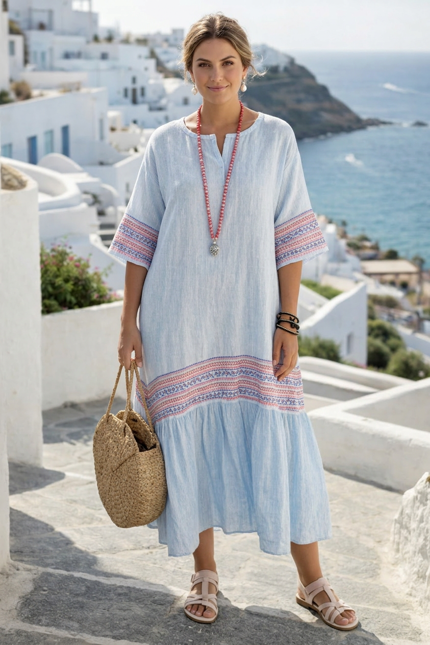 Sophia | Vestido Midi Maxi Costero Fresco