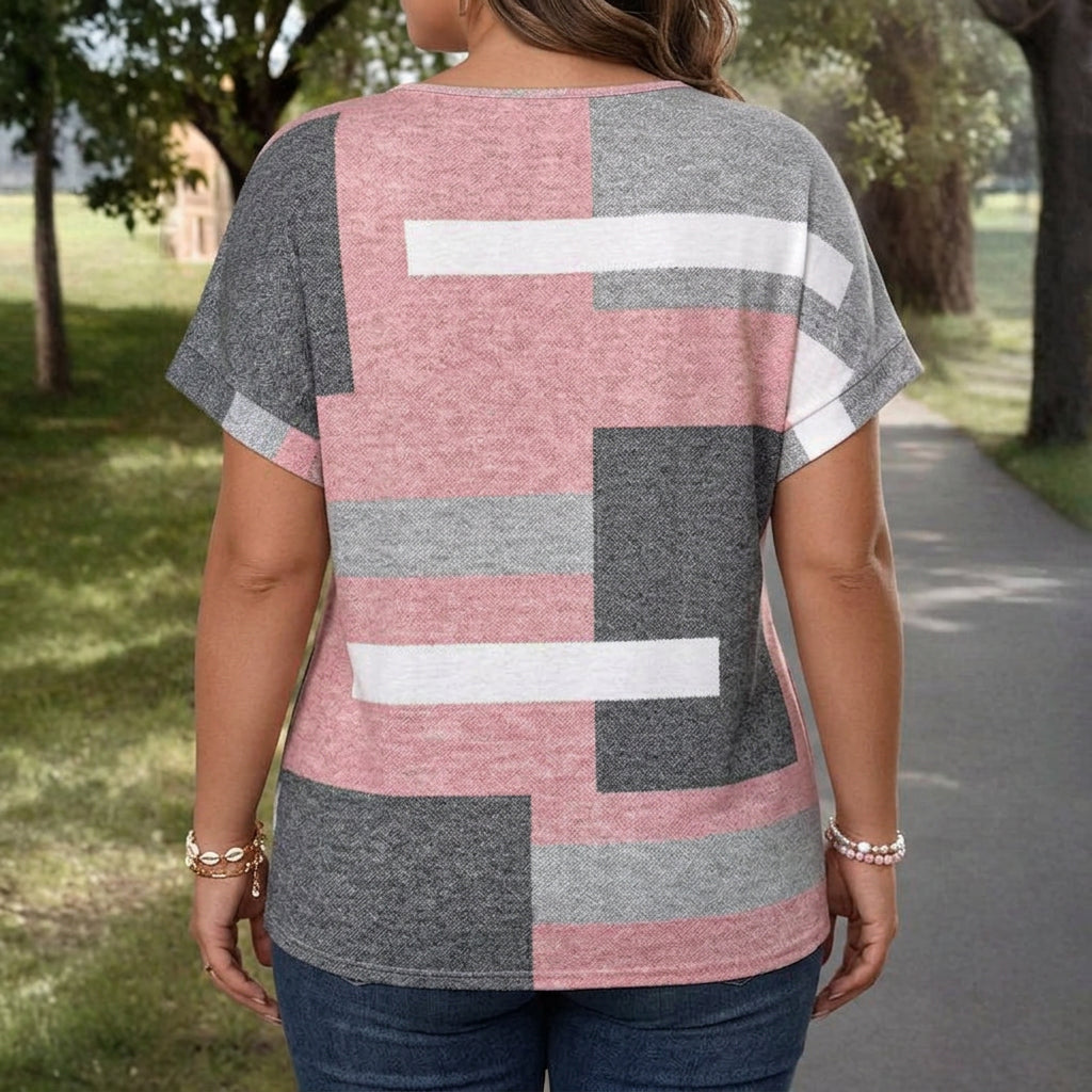 Abby | Blusa Casual en Bloques de Color
