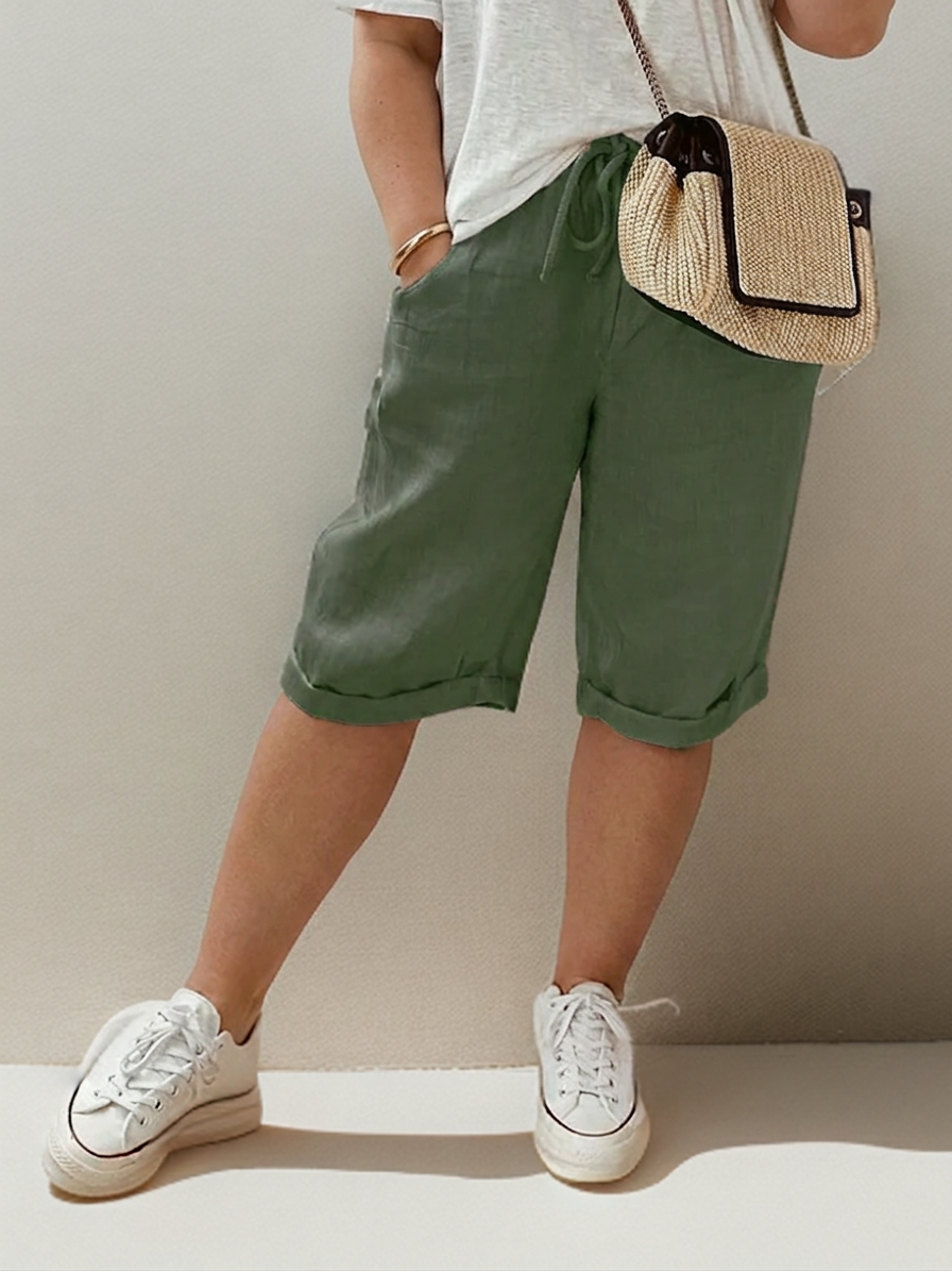 Beatrice | Pantalón con Cordón y Bolsillos Laterales