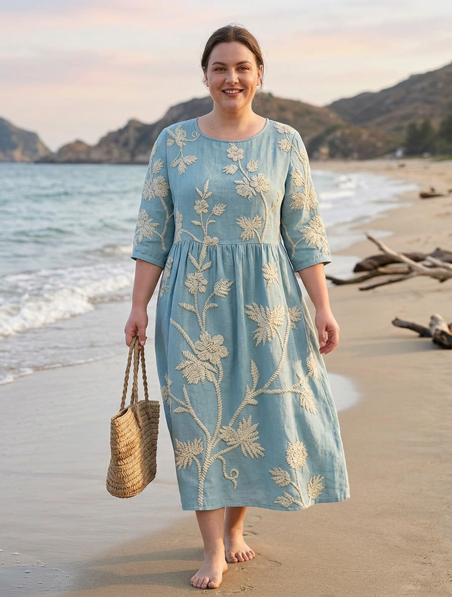 Vestido Midi Estampado Floral Kimberly