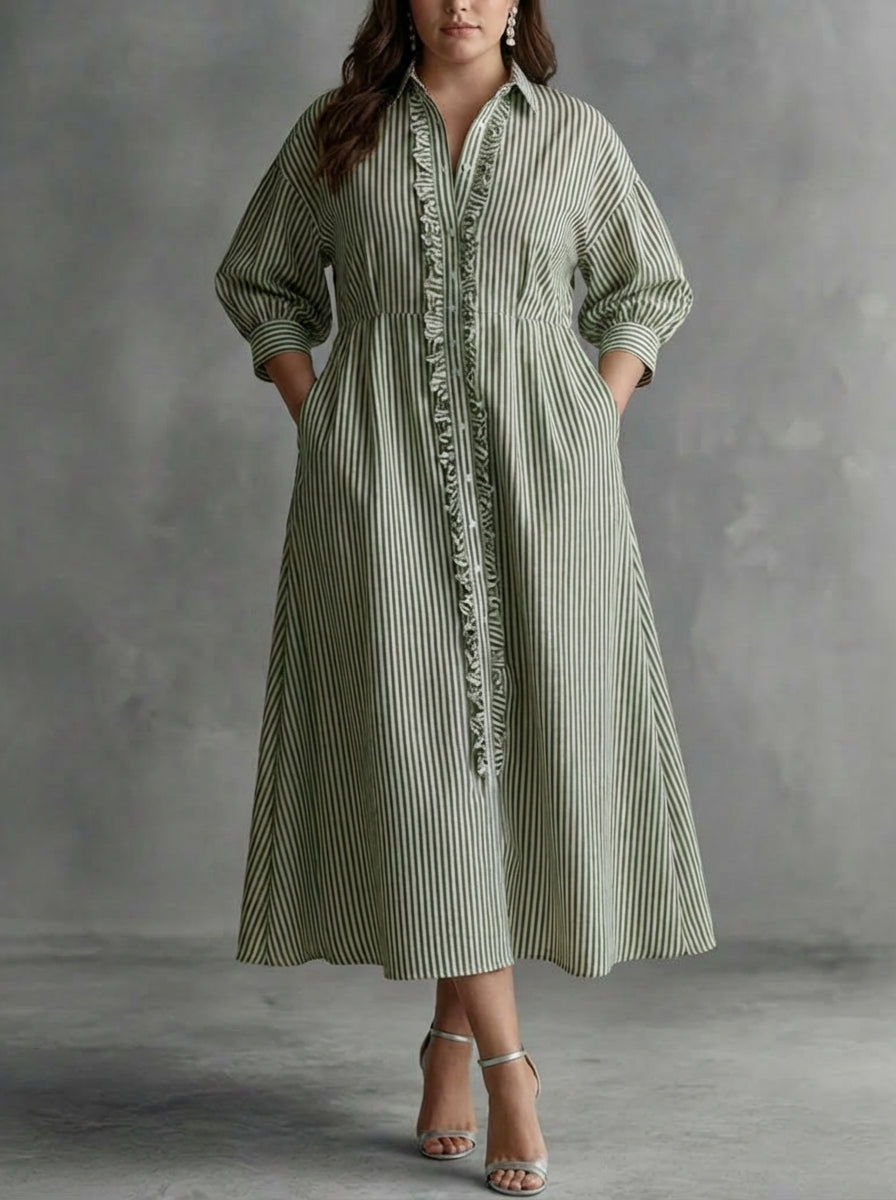 Elin | Vestido Maxi de Rayas