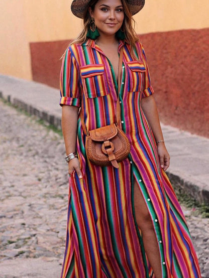 Falda Larga de Rayas Nancy