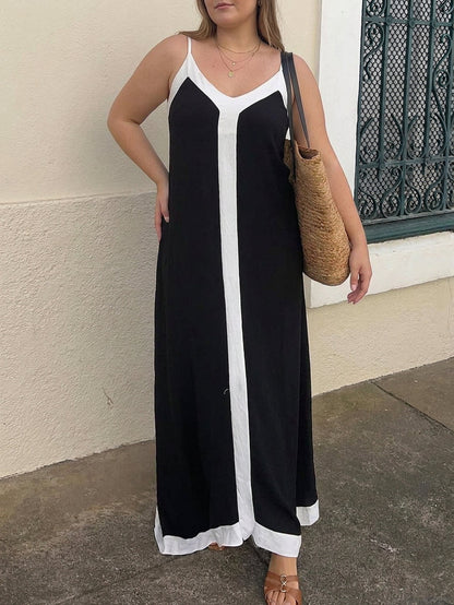 Vestido Midi Color Block Nancy