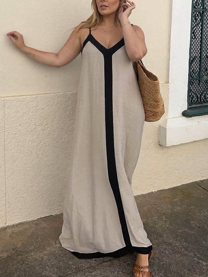 Vestido Midi Color Block Nancy