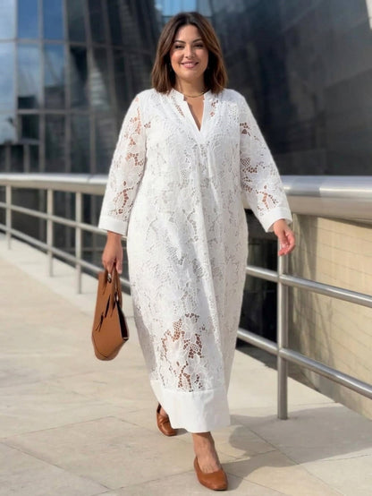 Vestido Midi Floral con Escote en V Willow