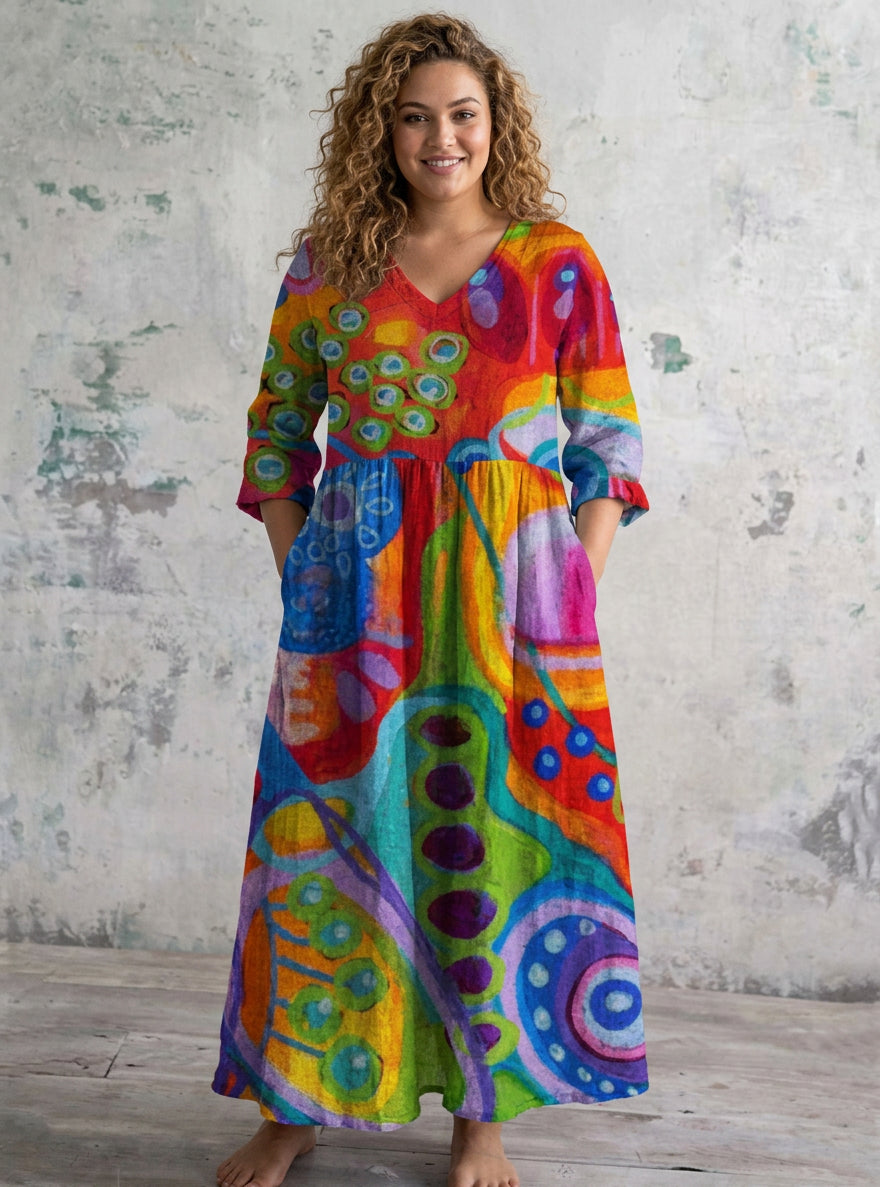 Vestido Largo Caleidoscopio Vivarosa