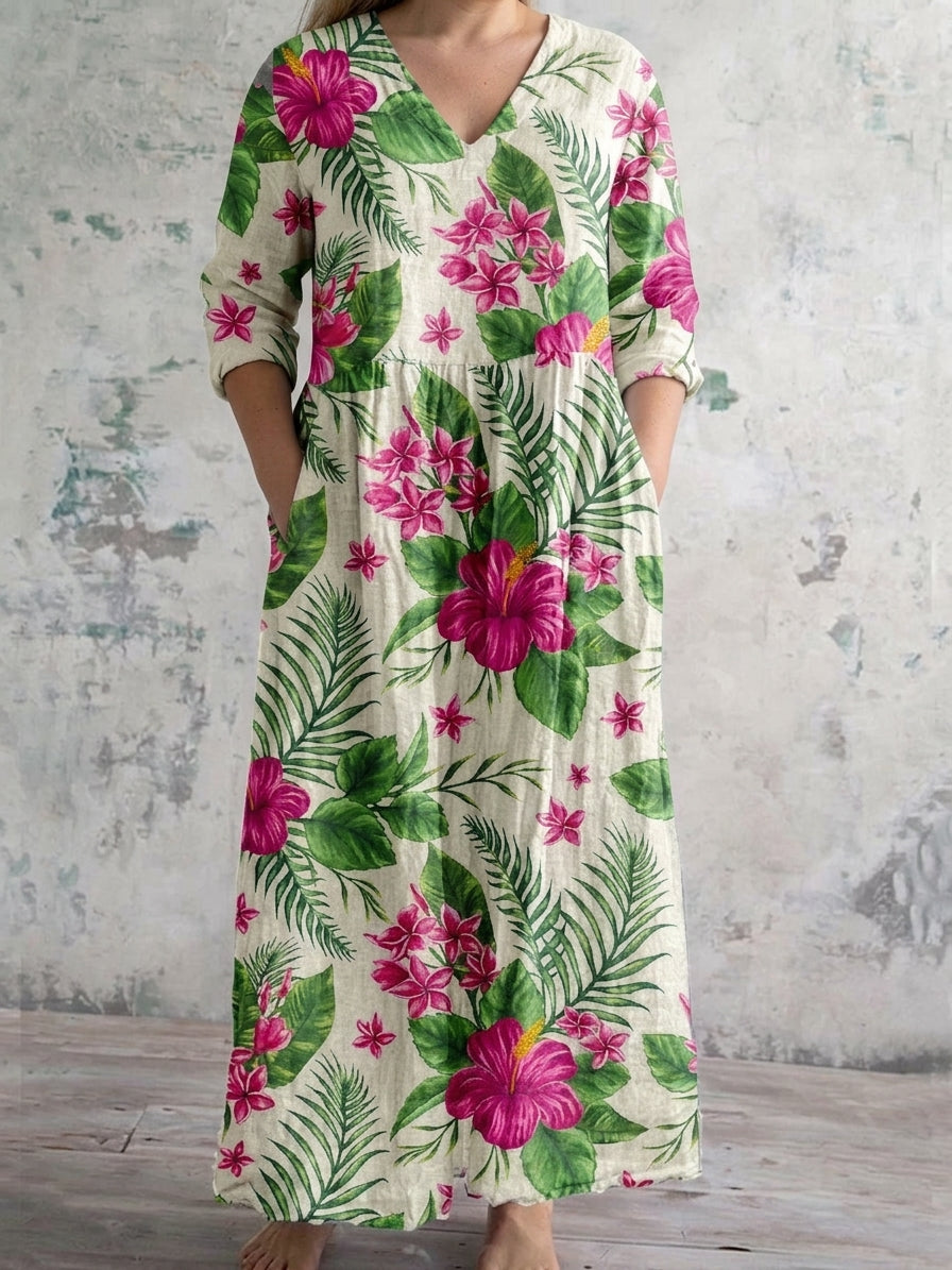 Vestido Largo Floración Tropical Isladora