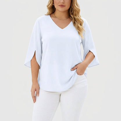 Blusa Sofisticada con Escote en V Violetta