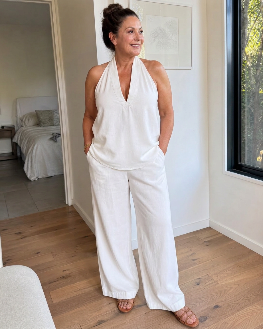 Conjunto de Pantalón Escote Halter Zorelle