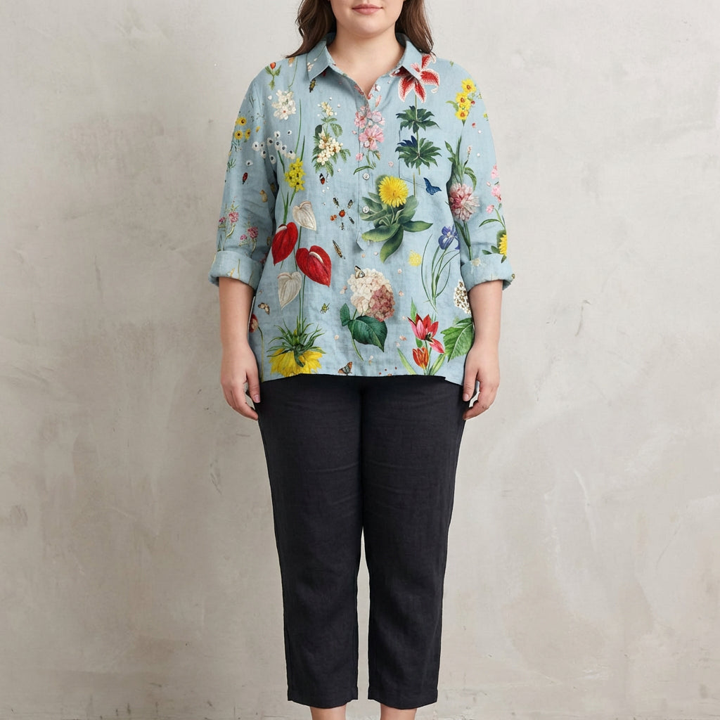 BÉATRICE | BLUSA DE LINO ELEGANTE