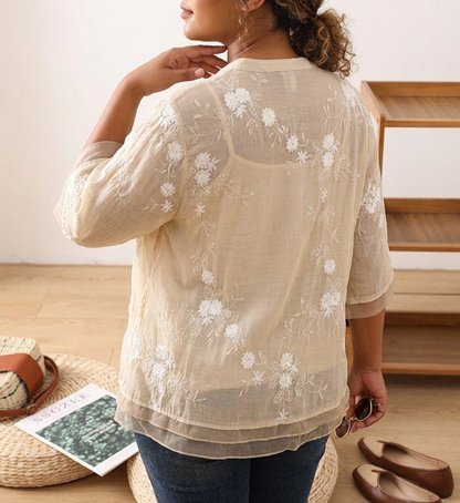 Camisa de Algodón Bordada Mia