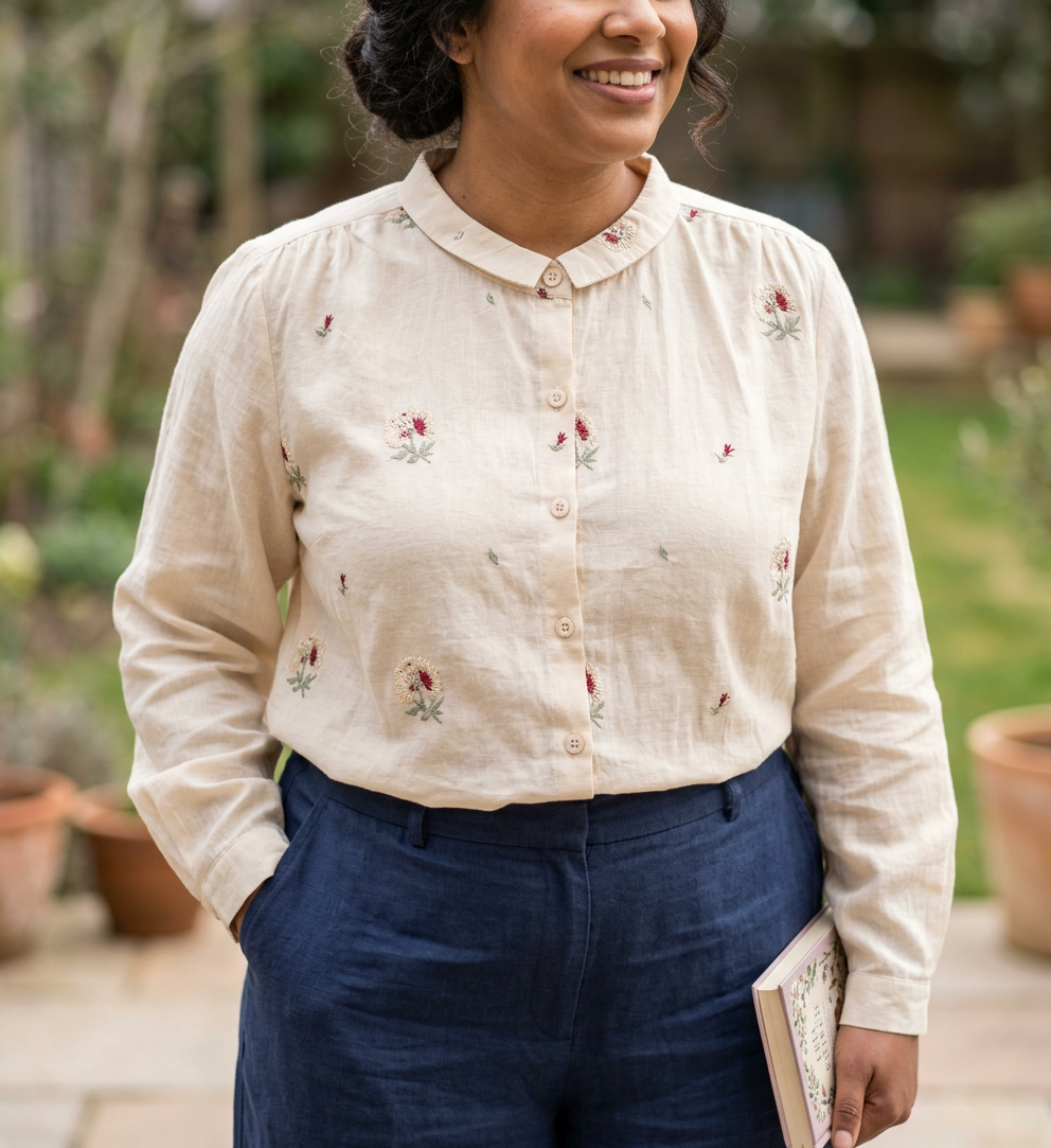 Camisa Floral de Algodón Chloe