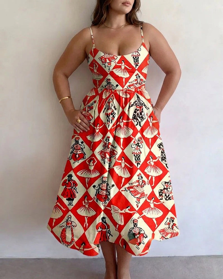 Virella | Vestido Midi Carrusel Vintage