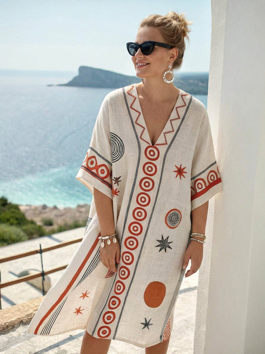 Solstice | Vestido Mini con Bordado Geométrico
