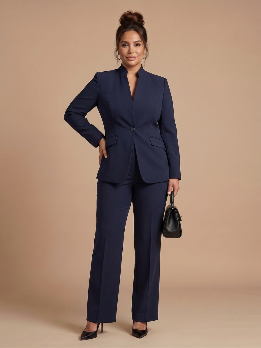 Delta | Traje Estructurado con Cuello Alzado