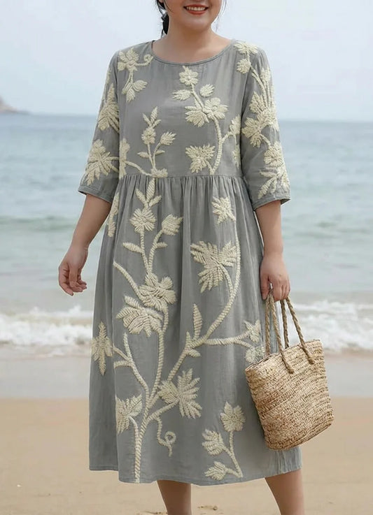 Vestido Midi Estampado Floral Ashley
