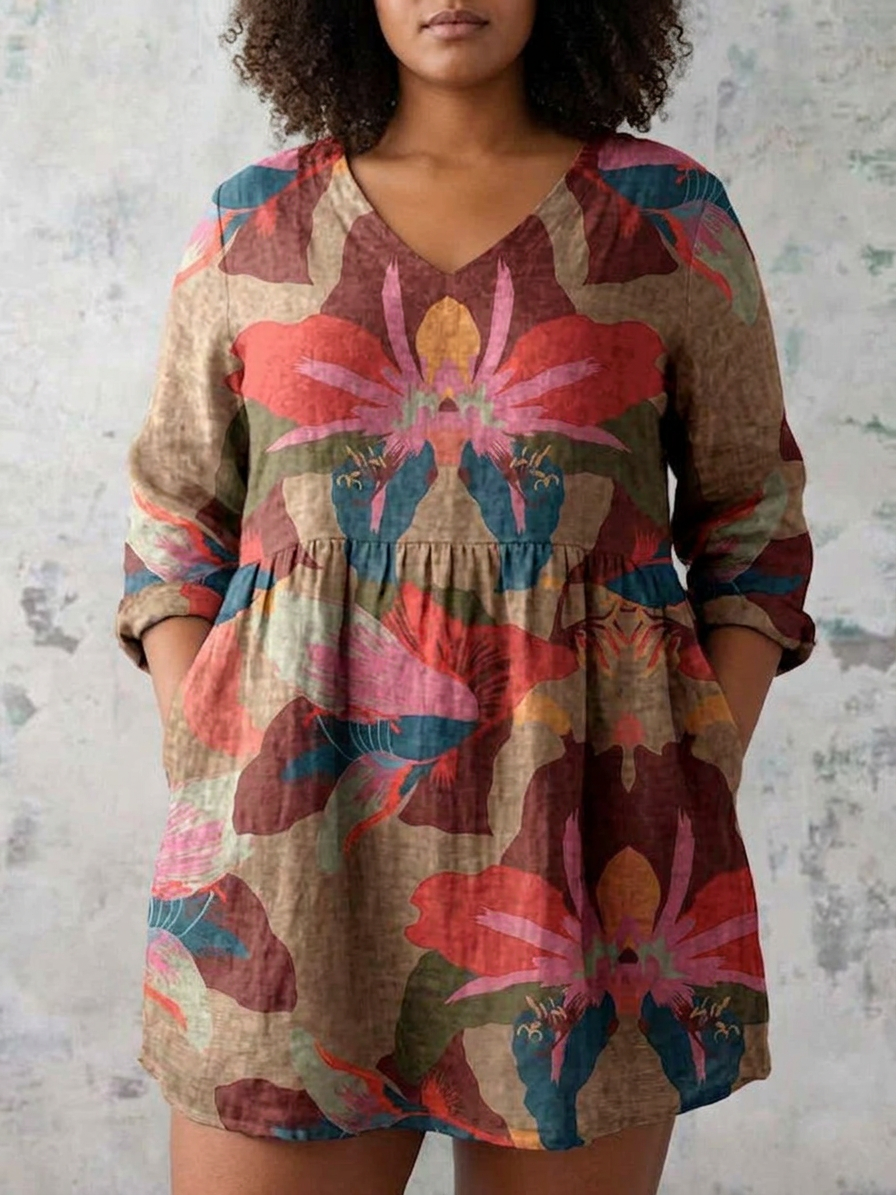 Blusa Larga con Escote en V Sarah