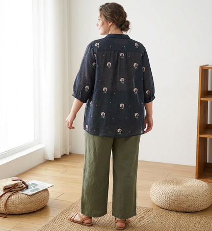 Camisa Floral de Algodón Chloe