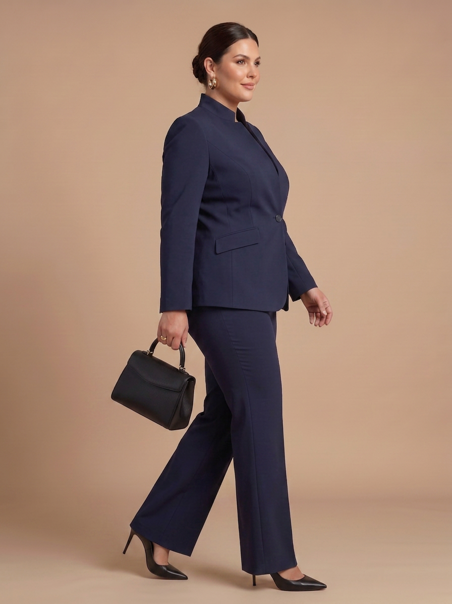 Delta | Traje Estructurado con Cuello Alzado