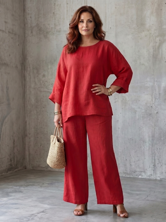 Prue | Conjunto Túnica Oversized con Pantalón Ancho