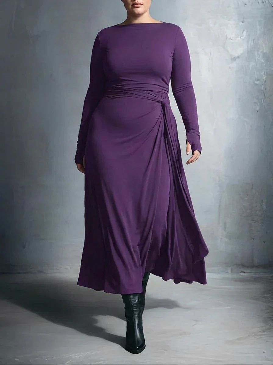 NAIARA | VESTIDO MAXI CON NUDO LATERAL