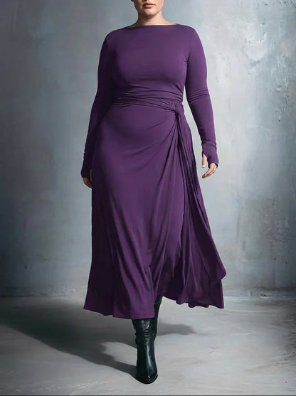 NAIARA | VESTIDO MAXI CON NUDO LATERAL