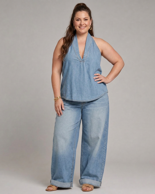 Conjunto de Pantalón Escote Halter Zorelle