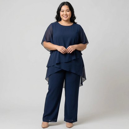 Linda | Conjunto con Pantalón Palazzo Drapeado