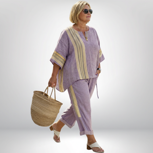 Daisy | Conjunto Boho de Rayas