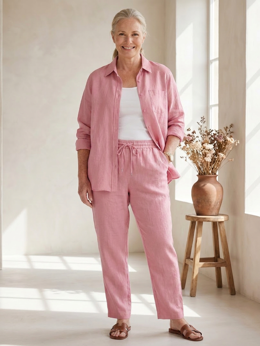 Noor | Conjunto Camisa Manga Larga y Pantalón Recto