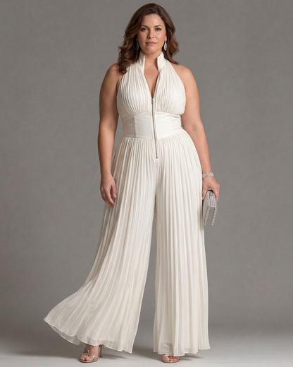 Mono Escote Halter Plisado Zakira