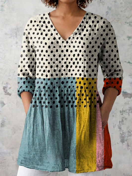 Blusa Larga con Escote en V Valerie