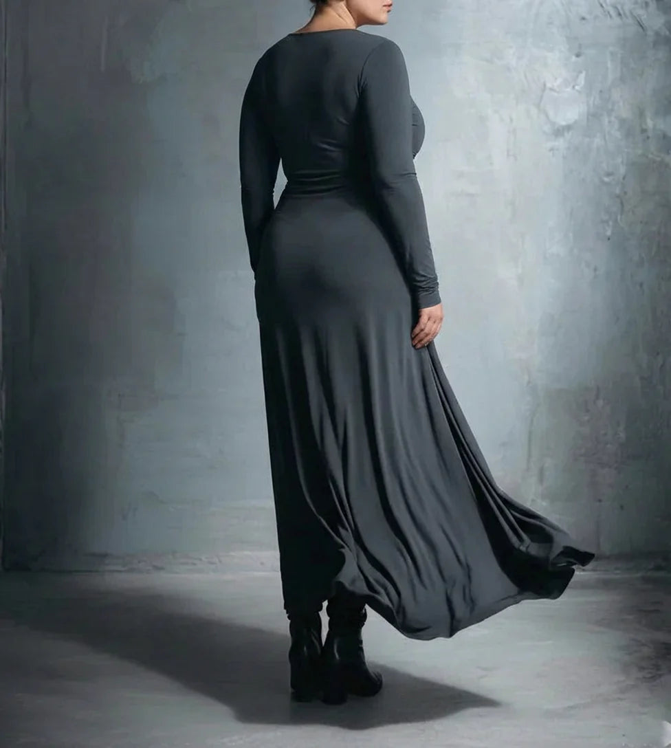 NAIARA | VESTIDO MAXI CON NUDO LATERAL