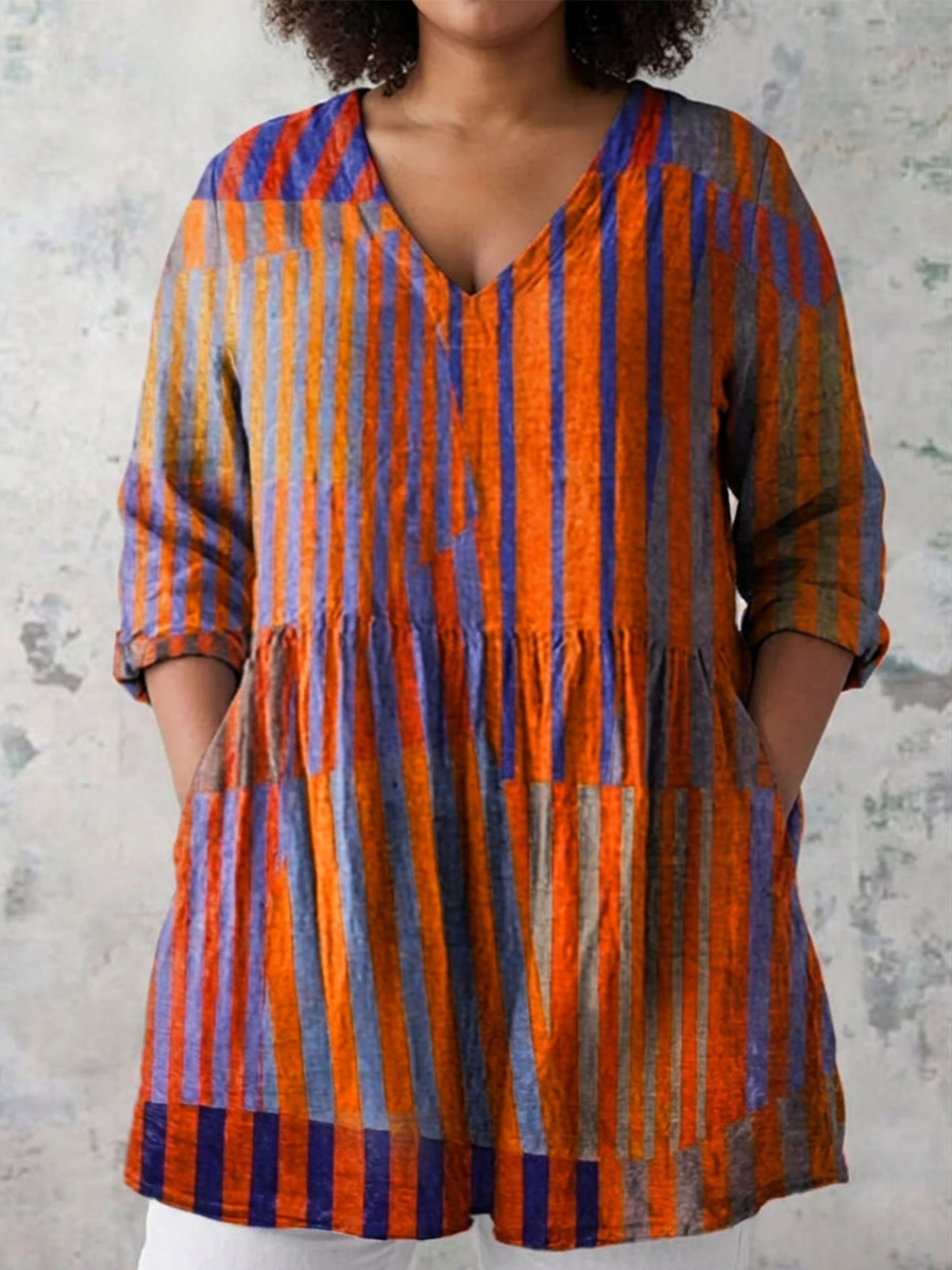Blusa Larga con Escote en V Nadia