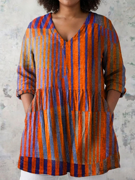 Blusa Larga con Escote en V Nadia