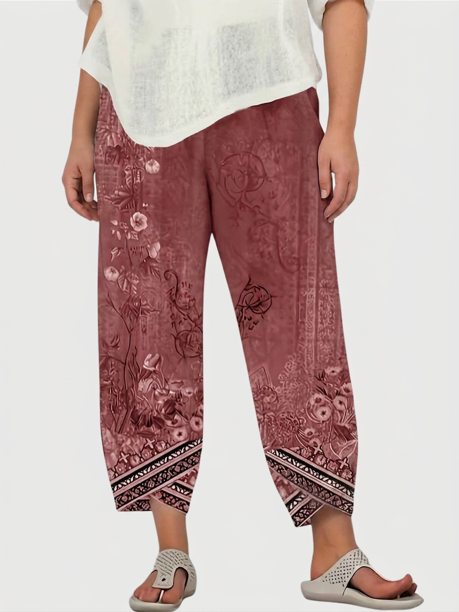 Pantalón Capri Floral Vintage Natasha