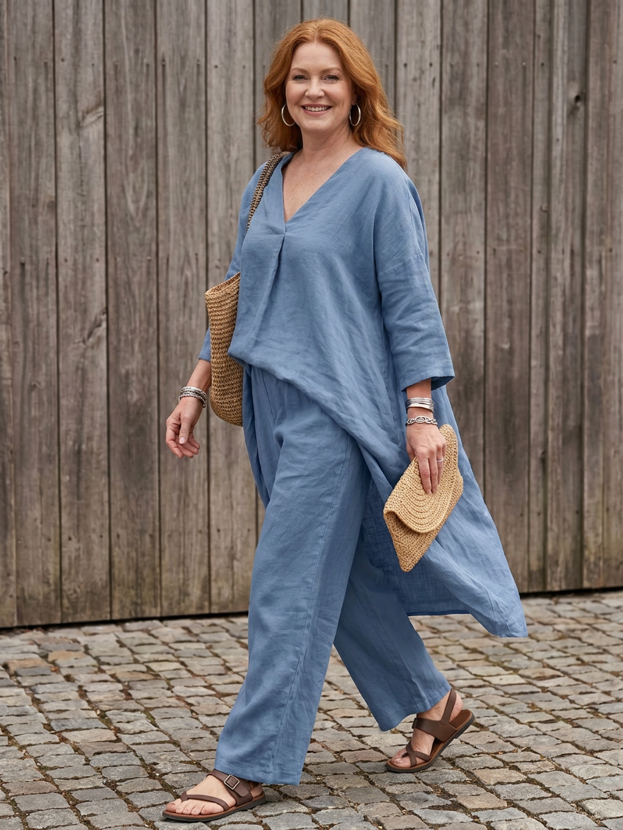Onyx | Conjunto Túnica Holgada con Pantalón Ancho