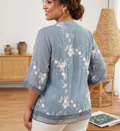 Camisa de Algodón Bordada Mia