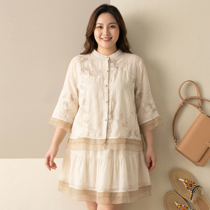 Camisa de Algodón Bordada Lily