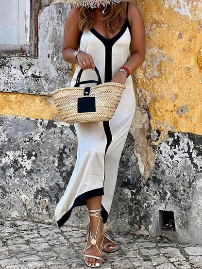 Vestido Midi Color Block Nancy