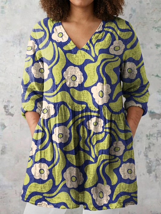 Blusa Larga con Escote en V Elodie