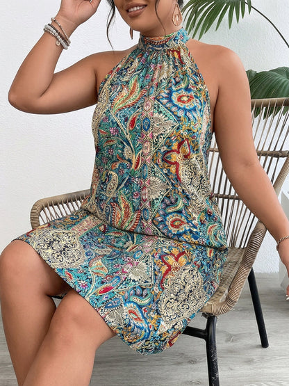 Vestido Plisado Bohemio Floral Ruby