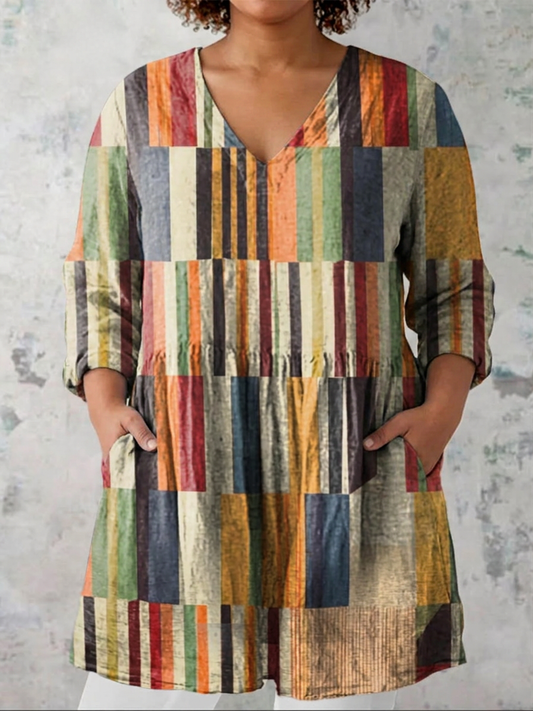 Blusa Larga con Escote en V Chloe