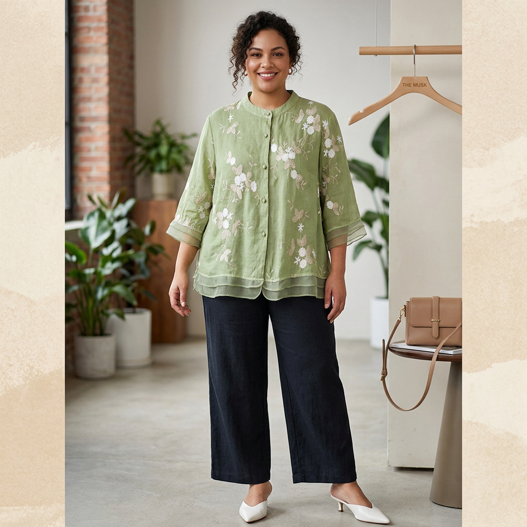 Camisa de Algodón Bordada Lily