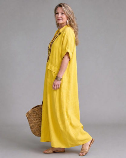 Vestido Midi Bordado Elakeja